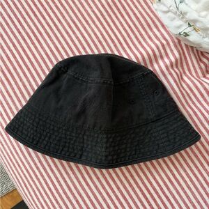 Y-3 Black Cotton Bucket Hat